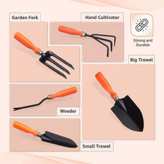 Gardening Tool Kit - Set of 5 ( Plastic Handle)
