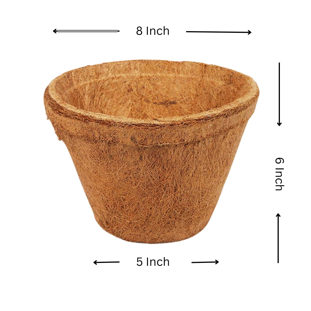 Coco Coir Pot Eco-Friendly and Bio-Degradable Planter Pot (8 inch Size )