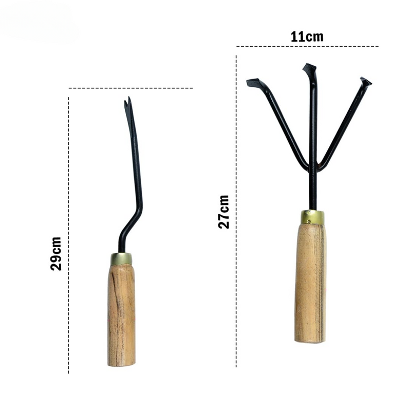 Gardening Tool Kit - Set of 5 ( Wooden Handle)